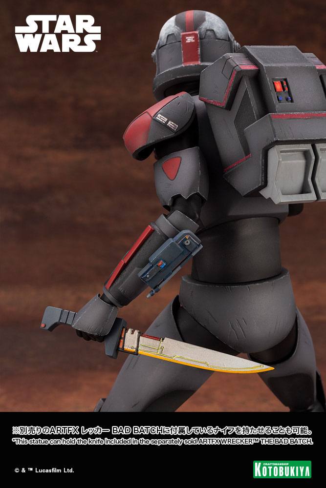 Star Wars The Bad Batch ARTFX PVC Statue 1/7 Hunter 25cm - Scale Statue - Kotobukiya - Hobby Figures UK