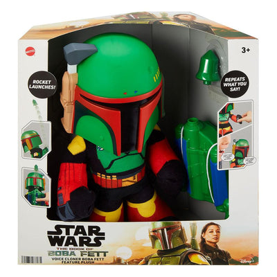 Star Wars: The Book of Boba Fett Electronic Plush Figure Voice Cloner Boba Fett 30cm - Plush - Mattel - Hobby Figures UK