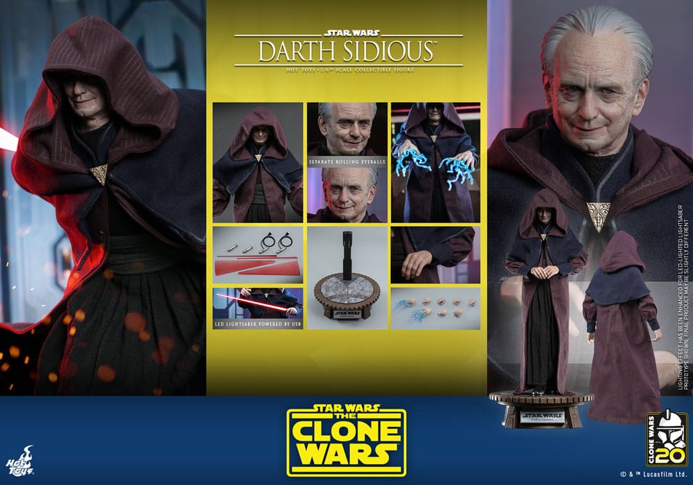 Star Wars: The Clone Wars Action Figure 1/6 Darth Sidious 29cm - Action Figures - Hot Toys - Hobby Figures UK