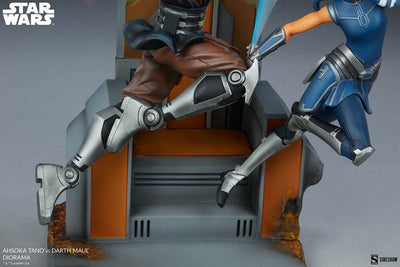 Star Wars: The Clone Wars Diorama Ahsoka Tano vs Darth Maul 51cm - Scale Statue - Sideshow Collectibles - Hobby Figures UK
