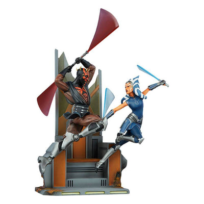 Star Wars: The Clone Wars Diorama Ahsoka Tano vs Darth Maul 51cm - Scale Statue - Sideshow Collectibles - Hobby Figures UK