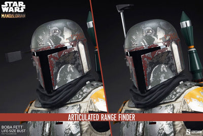 Star Wars The Mandalorian Life-Size Bust Boba Fett 81cm - Scale Statue - Sideshow Collectibles - Hobby Figures UK