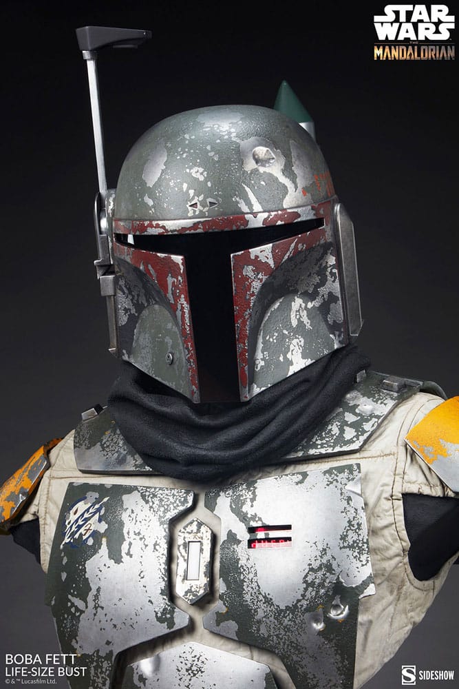 Star Wars The Mandalorian Life-Size Bust Boba Fett 81cm - Scale Statue - Sideshow Collectibles - Hobby Figures UK