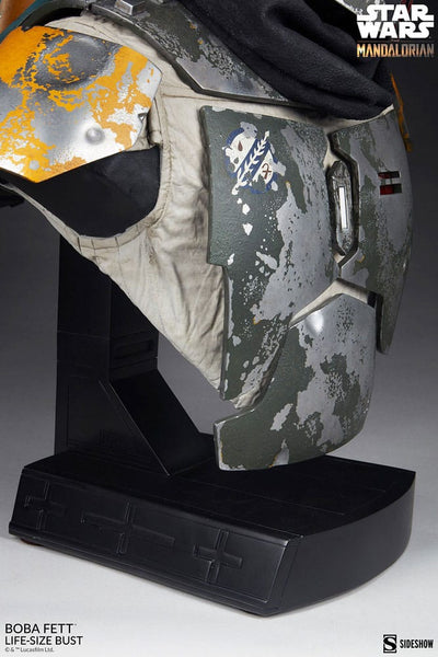 Star Wars The Mandalorian Life-Size Bust Boba Fett 81cm - Scale Statue - Sideshow Collectibles - Hobby Figures UK