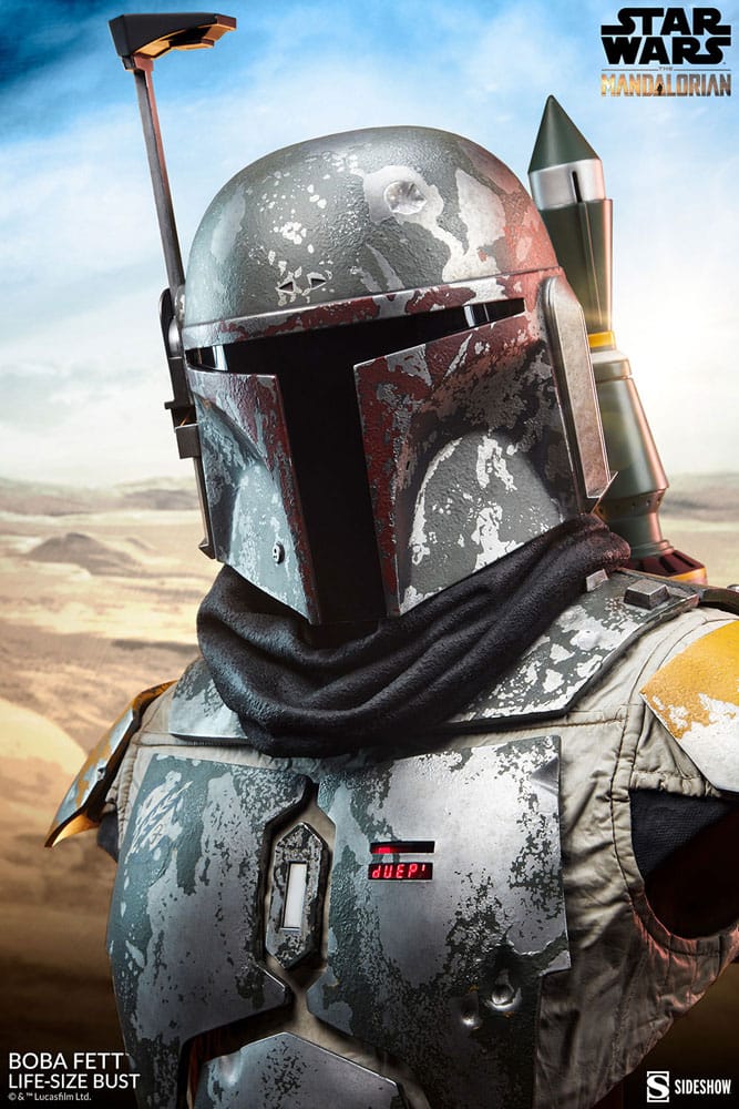 Star Wars The Mandalorian Life Size Bust Boba Fett 81cm