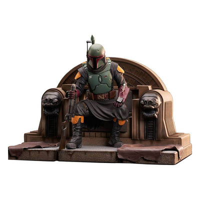 Star Wars: The Mandalorian Premier Collection 1/7 Boba Fett on Throne 24cm - Scale Statue - Gentle Giant - Hobby Figures UK