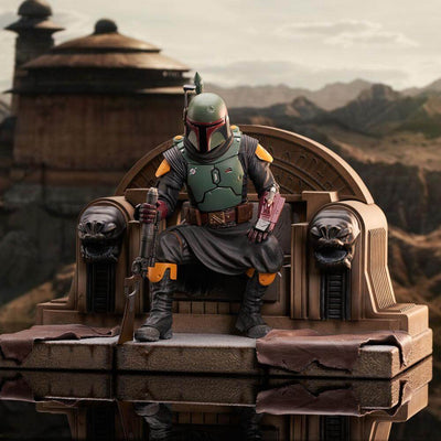 Star Wars: The Mandalorian Premier Collection 1/7 Boba Fett on Throne 24cm - Scale Statue - Gentle Giant - Hobby Figures UK