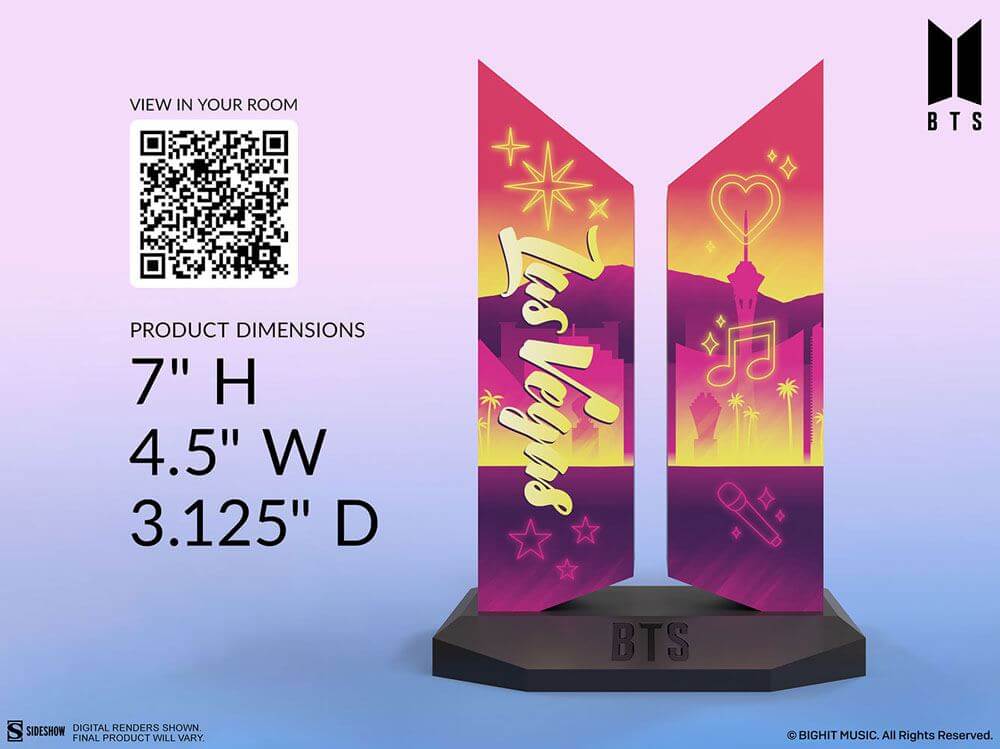 BTS Statue Premium BTS Logo: Las Vegas Edition 18cm - Scale Statue - Sideshow Collectibles - Hobby Figures UK
