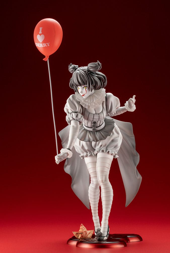 Stephen Kings It 2017 Bishoujo PVC Statue 1/7 Pennywise Monochrome 25cm - Scale Statue - Kotobukiya - Hobby Figures UK