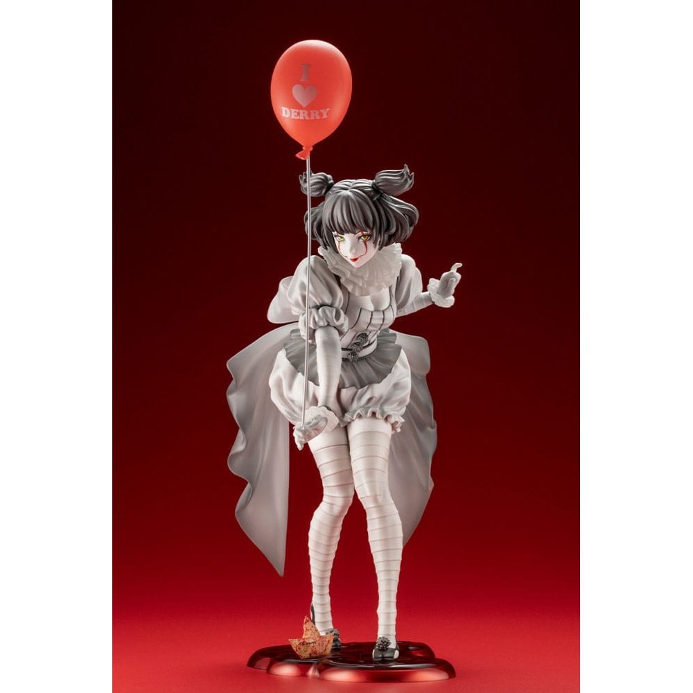 Stephen Kings It 2017 Bishoujo PVC Statue 1/7 Pennywise Monochrome 25cm - Scale Statue - Kotobukiya - Hobby Figures UK