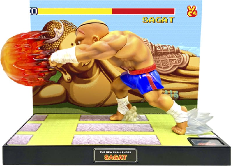 Street Fighter PVC Statue with Sound & Light Up Sagat 17cm - Scale Statue - BigBoysToys - Hobby Figures UK