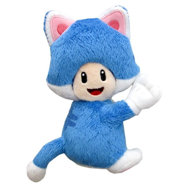 Super Mario Magnet Plush Figure Cat Toad 19cm - Plush - Together Plus - Hobby Figures UK