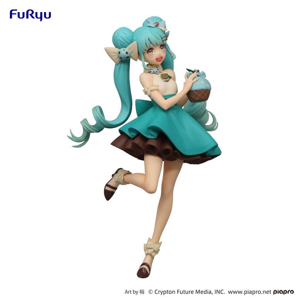 Hatsune Miku SweetSweets Series PVC Statue Hatsune Miku Chocolate Mint 17cm - Scale Statue - Furyu - Hobby Figures UK