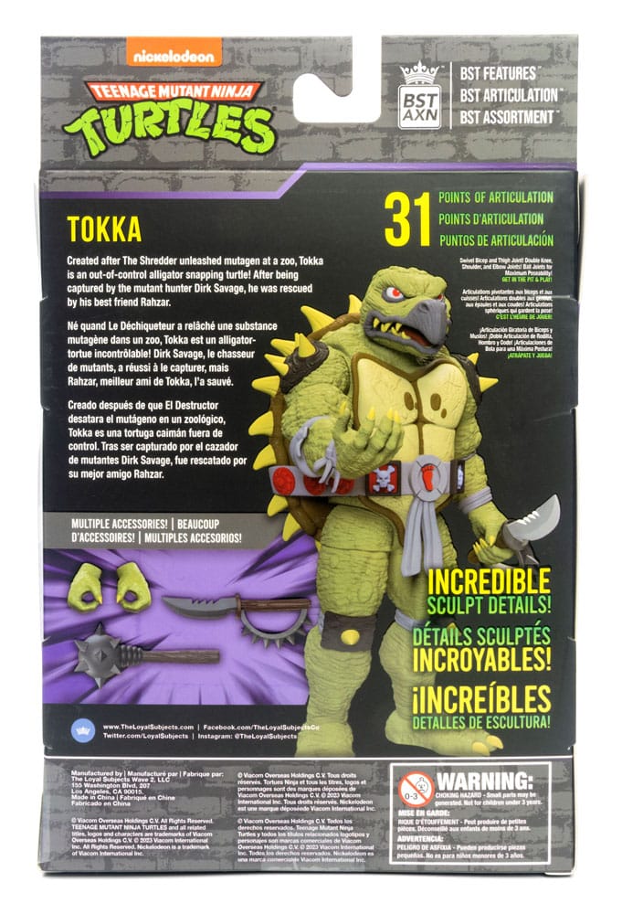 Teenage Mutant Ninja Turtles BST AXN Action Figure Tokka 13cm - Action Figures - The Loyal Subjects - Hobby Figures UK