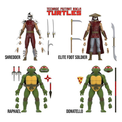 Teenage Mutant Ninja Turtles BST AXN Action Figure 4-Pack Mirage Comics Shredder & Turtles Exclusive 13cm - Action Figures - The Loyal Subjects - Hobby Figures UK