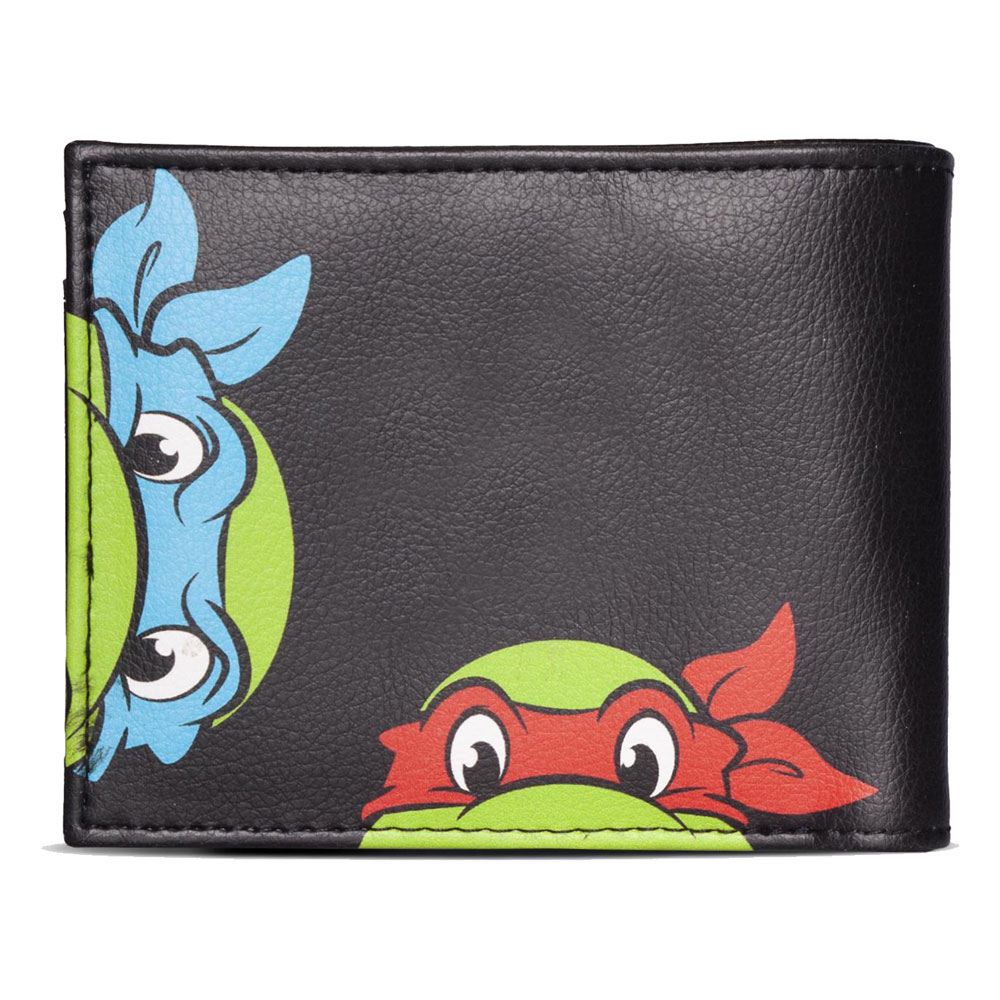 Nickelodeon TMNT Michelangelo Bifold Wallet – Vegan Leather Men’s Wallet With Card Slots & ID Window, Officially Licensed