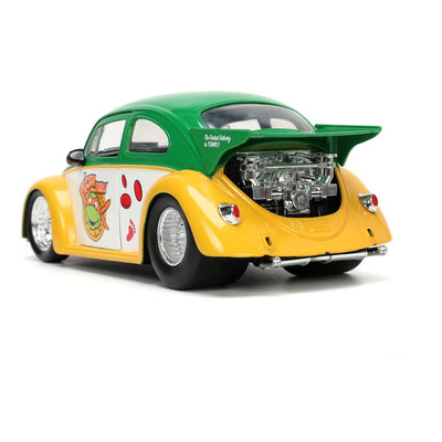 Teenage Mutant Ninja Turtles Hollywood Rides Diecast Model 1/24 VW Drag Beetle with Michelangelo Figure - Action Figures - Jada Toys - Hobby Figures UK