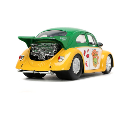 Teenage Mutant Ninja Turtles Hollywood Rides Diecast Model 1/24 VW Drag Beetle with Michelangelo Figure - Action Figures - Jada Toys - Hobby Figures UK
