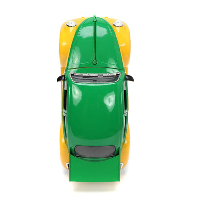 Teenage Mutant Ninja Turtles Hollywood Rides Diecast Model 1/24 VW Drag Beetle with Michelangelo Figure - Action Figures - Jada Toys - Hobby Figures UK