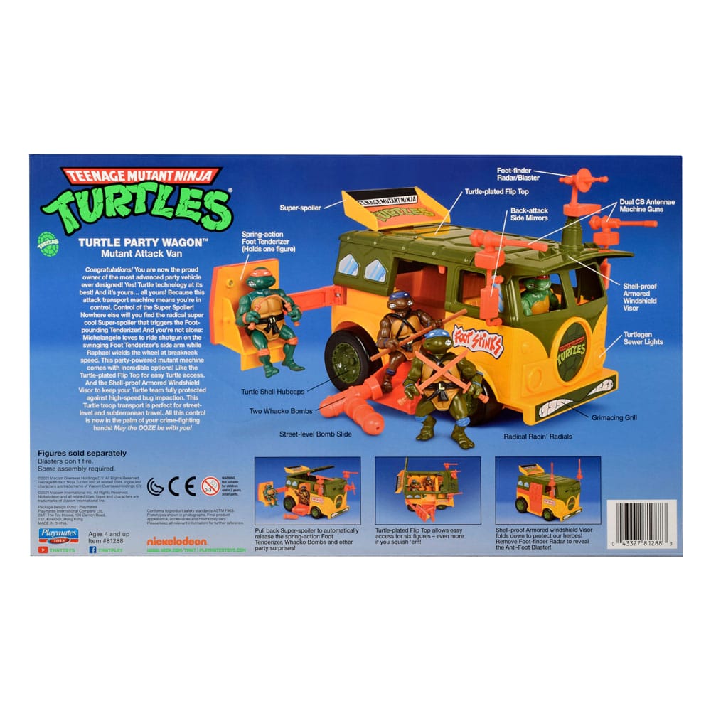 Teenage Mutant Ninja Turtles Vehicle Classic Turtle Party Wagon - Action Figures - Playmates - Hobby Figures UK