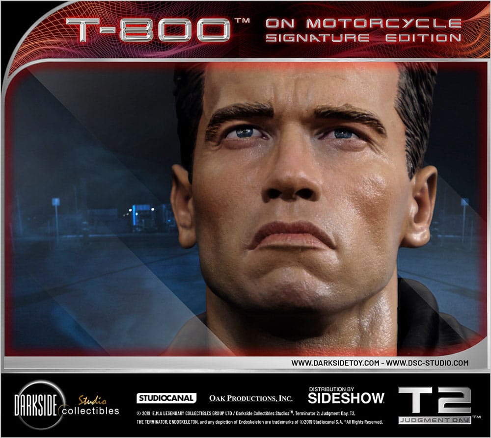 Terminator 2: Judgment Day Statue 1/4 T-800 on Motorcycle Signature Edition Sideshow Exclusive 50cm - Scale Statue - Darkside Collectibles Studio - Hobby Figures UK