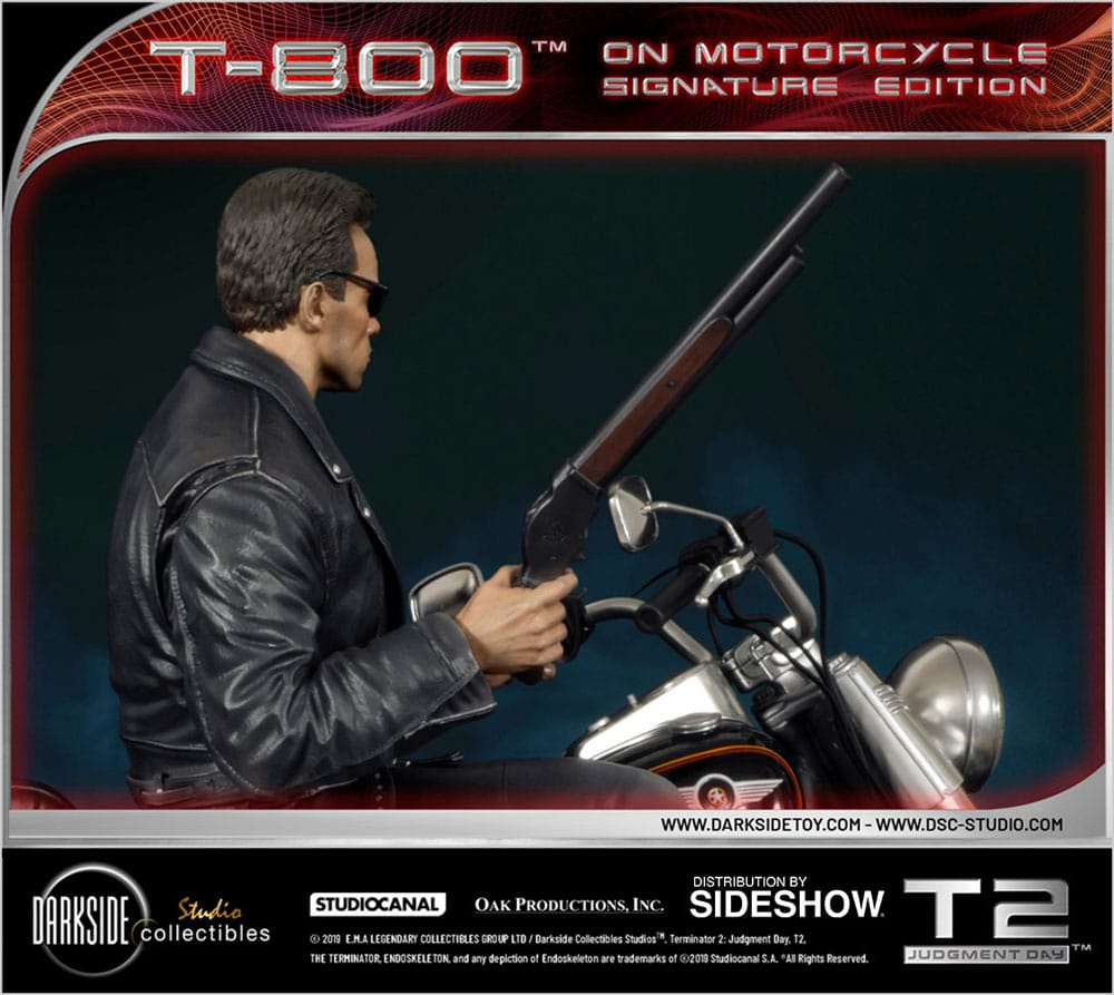 Terminator 2: Judgment Day Statue 1/4 T-800 on Motorcycle Signature Edition Sideshow Exclusive 50cm - Scale Statue - Darkside Collectibles Studio - Hobby Figures UK