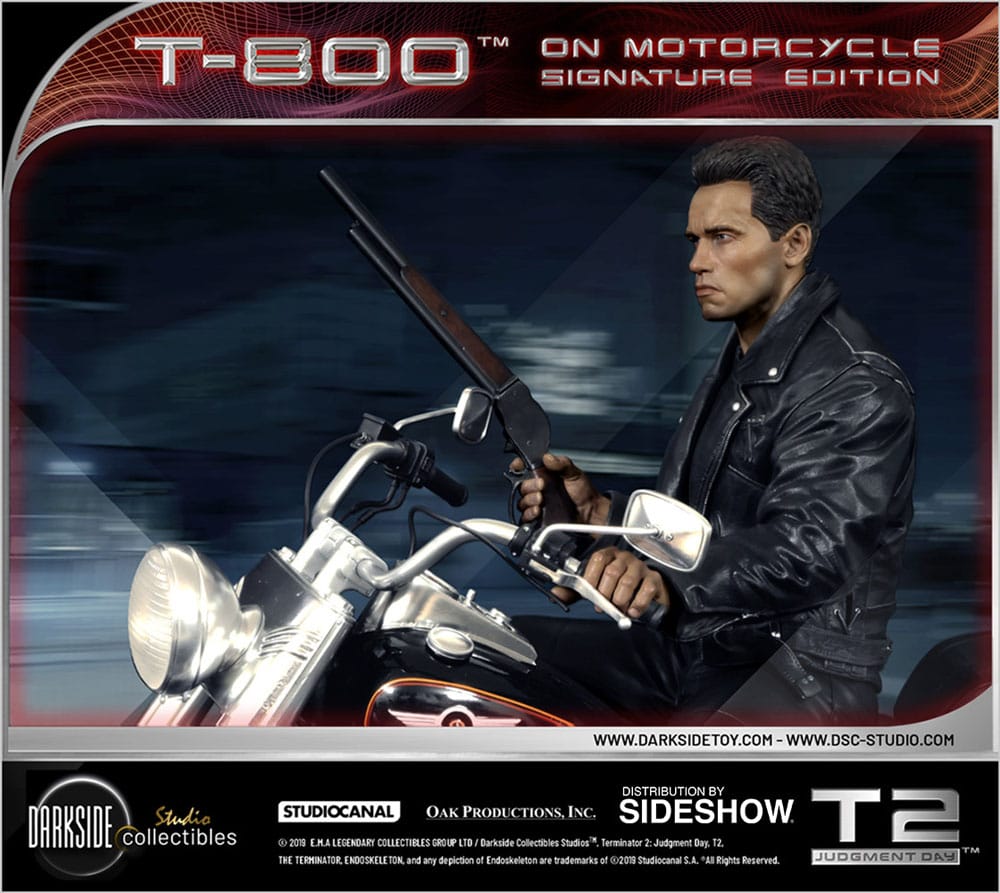 Terminator 2: Judgment Day Statue 1/4 T-800 on Motorcycle Signature Edition Sideshow Exclusive 50cm - Scale Statue - Darkside Collectibles Studio - Hobby Figures UK