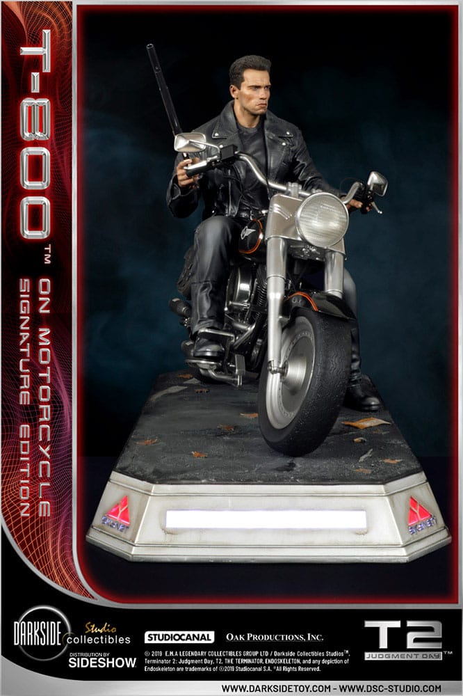 Terminator 2: Judgment Day Statue 1/4 T-800 on Motorcycle Signature Edition Sideshow Exclusive 50cm - Scale Statue - Darkside Collectibles Studio - Hobby Figures UK