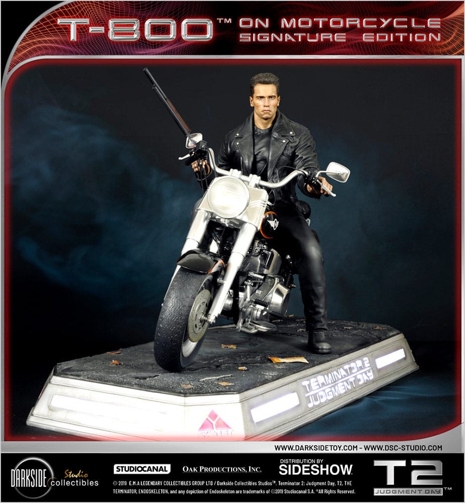 Terminator 2: Judgment Day Statue 1/4 T-800 on Motorcycle Signature Edition Sideshow Exclusive 50cm - Scale Statue - Darkside Collectibles Studio - Hobby Figures UK