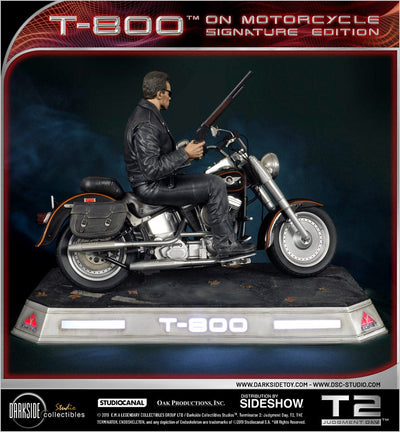 Terminator 2: Judgment Day Statue 1/4 T-800 on Motorcycle Signature Edition Sideshow Exclusive 50cm - Scale Statue - Darkside Collectibles Studio - Hobby Figures UK