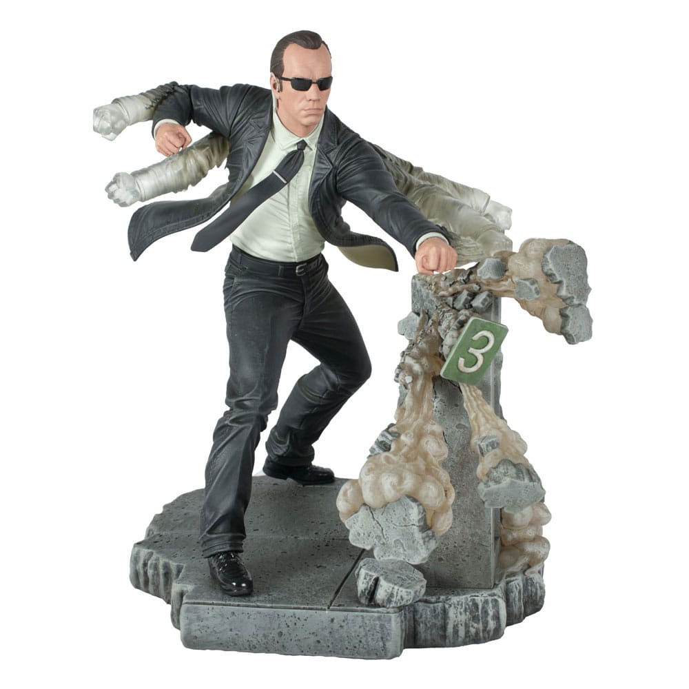 The Matrix Gallery PVC Statue Agent Smith 25cm - Scale Statue - Diamond Select - Hobby Figures UK