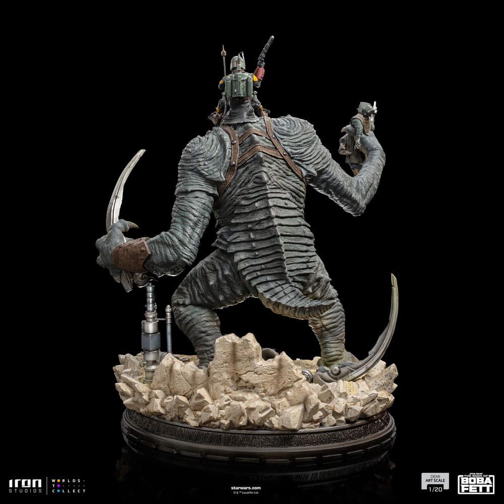 The Book of Boba Fett Demi Art Scale Statue 1/20 Boba Fett & Rancor 38cm - Scale Statue - Iron Studios - Hobby Figures UK