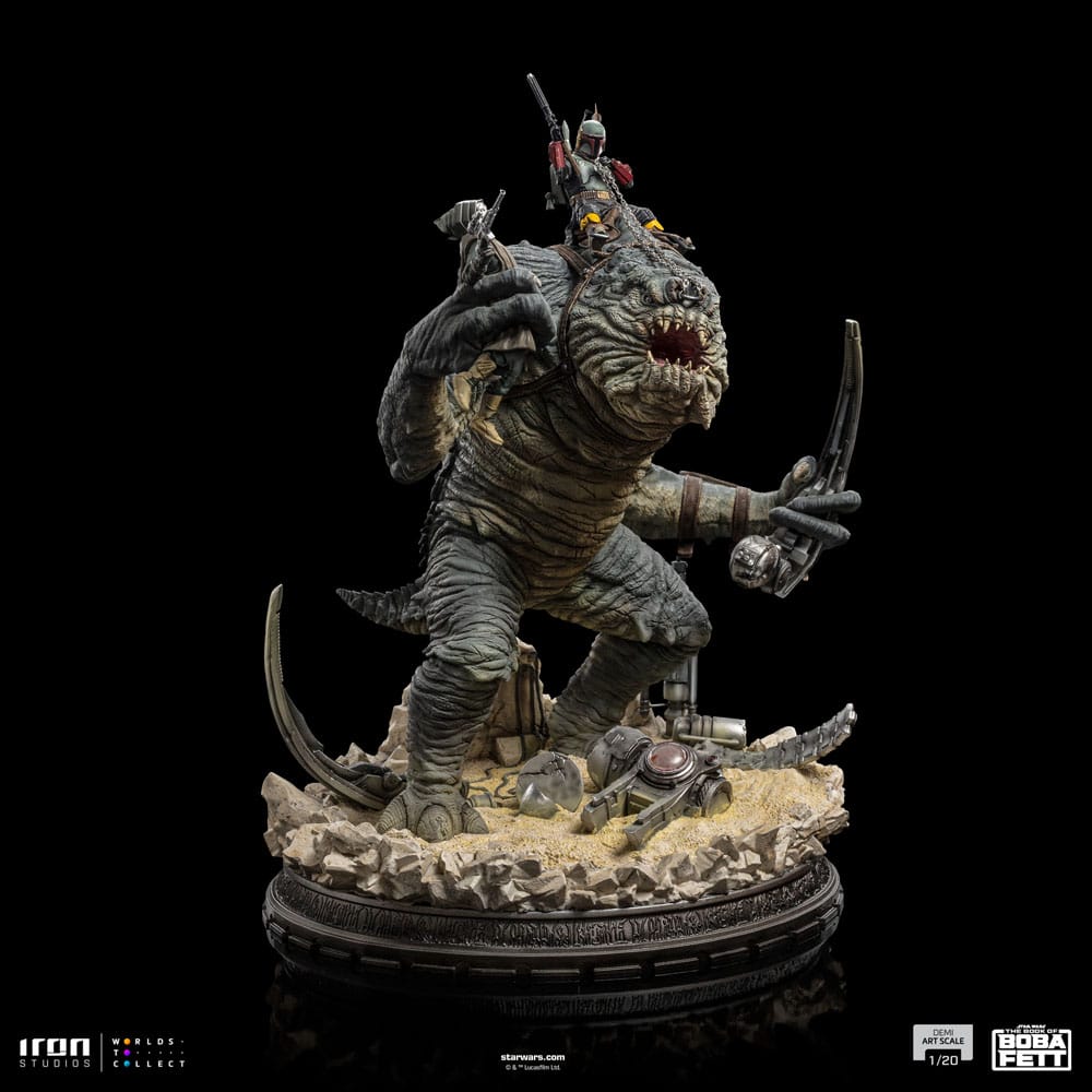 The Book of Boba Fett Demi Art Scale Statue 1/20 Boba Fett & Rancor 38cm - Scale Statue - Iron Studios - Hobby Figures UK