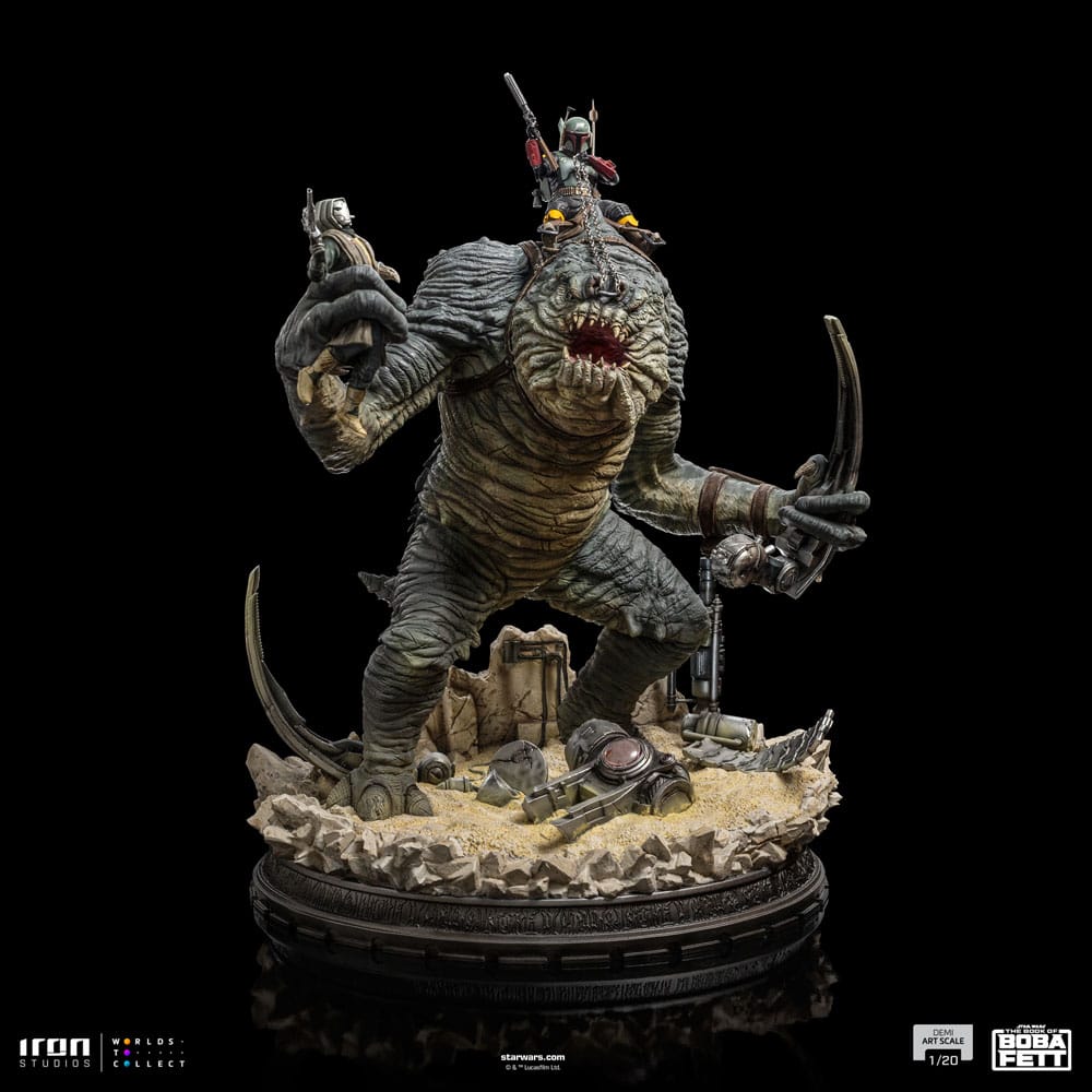 The Book of Boba Fett Demi Art Scale Statue 1/20 Boba Fett & Rancor 38cm - Scale Statue - Iron Studios - Hobby Figures UK