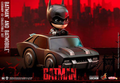 The Batman Cosbaby Mini Figure Set Batman & Batmobile 12cm - Mini Figures - Hot Toys - Hobby Figures UK