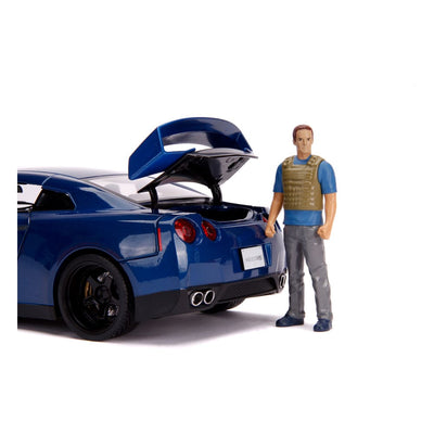 The Fast and Furious Diecast Model Hollywood Rides 1/18 2009 Nissan Skyline GT-R R35 with Brian Figure - Action Figures - Jada Toys - Hobby Figures UK