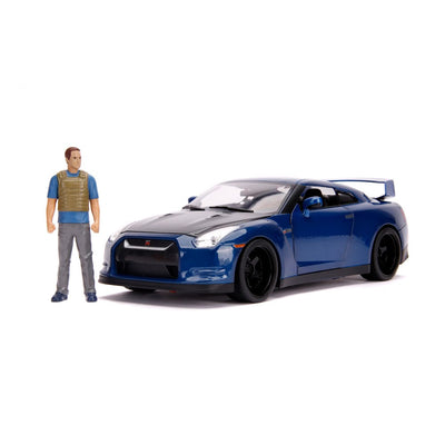 The Fast and Furious Diecast Model Hollywood Rides 1/18 2009 Nissan Skyline GT-R R35 with Brian Figure - Action Figures - Jada Toys - Hobby Figures UK