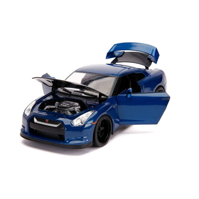 The Fast and Furious Diecast Model Hollywood Rides 1/18 2009 Nissan Skyline GT-R R35 with Brian Figure - Action Figures - Jada Toys - Hobby Figures UK