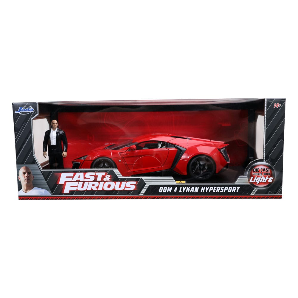 The Fast and Furious Diecast Model Hollywood Rides 1/18 Lykan Hypersport with Dom Figure - Action Figures - Jada Toys - Hobby Figures UK