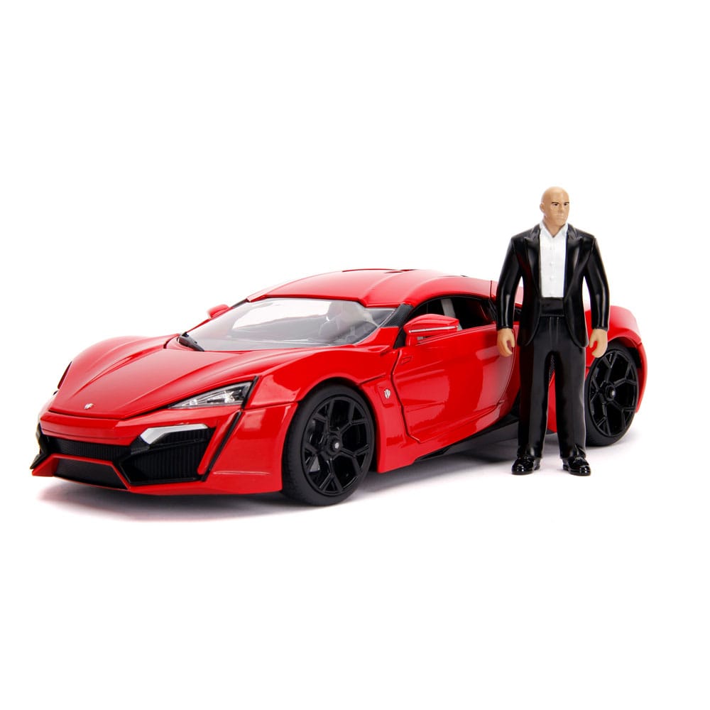 The Fast and Furious Diecast Model Hollywood Rides 1/18 Lykan Hypersport with Dom Figure