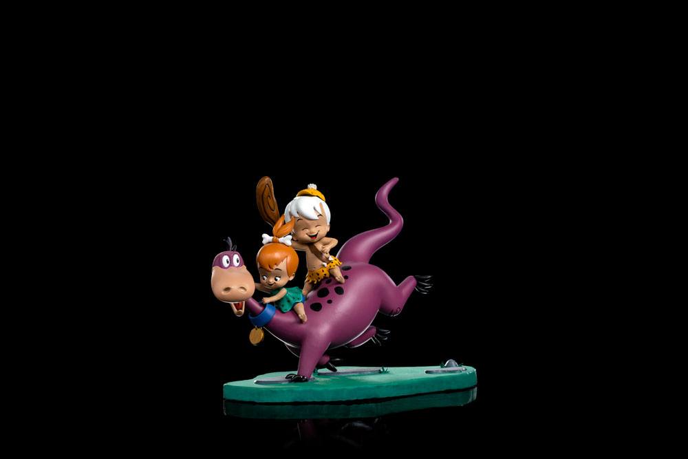 The Flintstones Art Scale Statue 1/10 Dino, Pebbles and Bamm-Bamm 13cm - Scale Statue - Iron Studios - Hobby Figures UK
