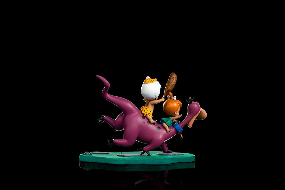 The Flintstones Art Scale Statue 1/10 Dino, Pebbles and Bamm-Bamm 13cm - Scale Statue - Iron Studios - Hobby Figures UK