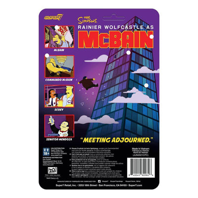 The Simpsons ReAction Action Figure Wave 1 McBain - Scoey 10cm - Action Figures - Super7 - Hobby Figures UK
