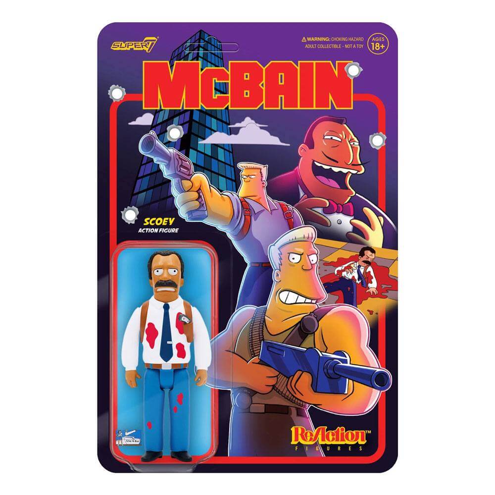 The Simpsons ReAction Action Figure Wave 1 McBain - Scoey 10cm - Action Figures - Super7 - Hobby Figures UK