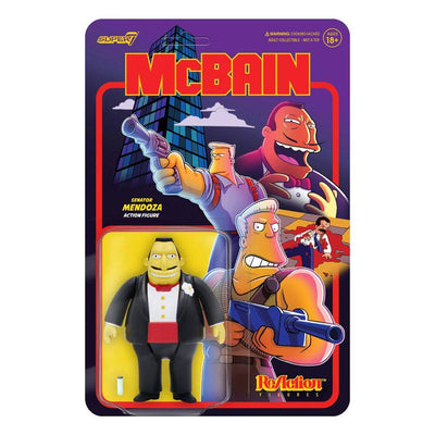 The Simpsons ReAction Action Figure Wave 1 McBain - Senator Mendoza 10cm - Action Figures - Super7 - Hobby Figures UK