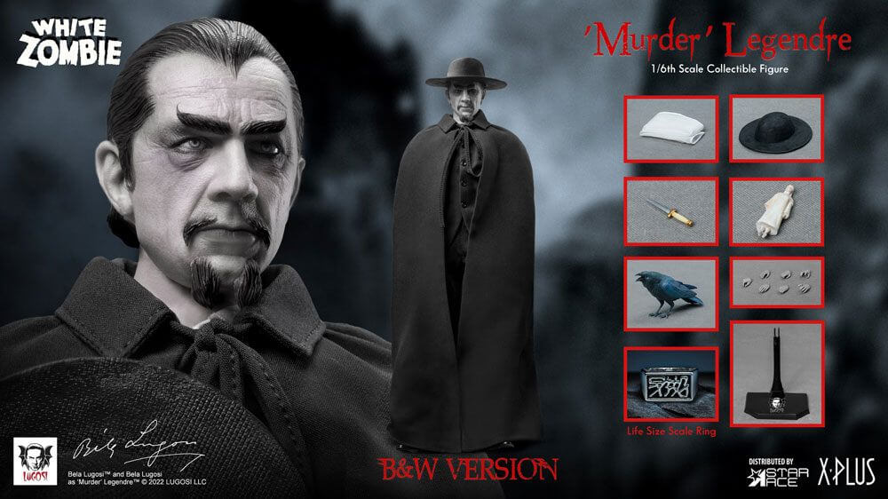 The White Zombie My Favourite Movie Action Figure 1/6 Murder Legendre (Bela Lugosi) B&W Version 30cm - Action Figures - Star Ace - Hobby Figures UK