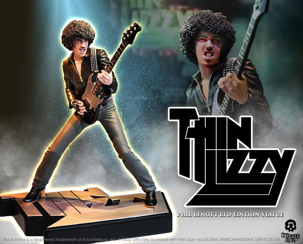 Thin Lizzy Rock Iconz Statue Phil Lynott 20cm - Scale Statue - Knucklebonz - Hobby Figures UK