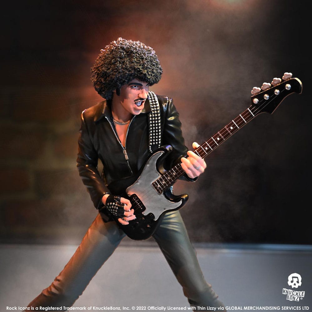 Thin Lizzy Rock Iconz Statue Phil Lynott 20cm - Scale Statue - Knucklebonz - Hobby Figures UK