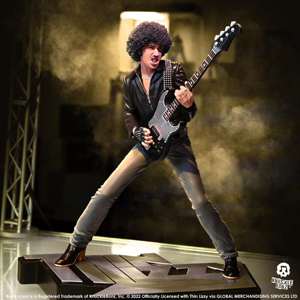 Thin Lizzy Rock Iconz Statue Phil Lynott 20cm - Scale Statue - Knucklebonz - Hobby Figures UK