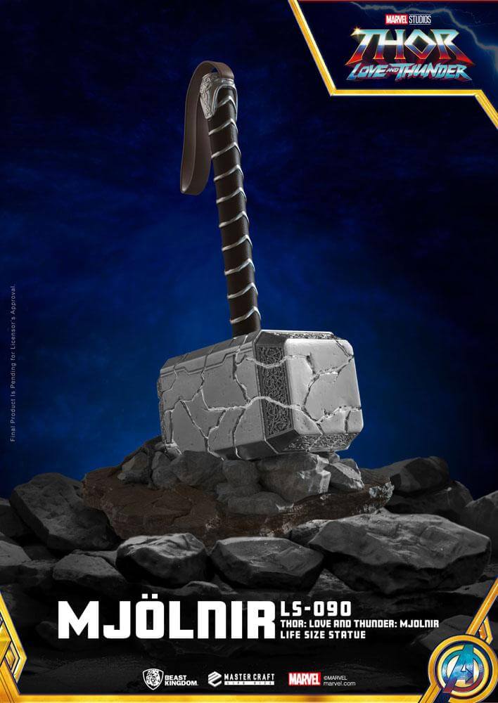 Thor: Love and Thunder Life-Size Statue Mjolnir 53cm - Scale Statue - Beast Kingdom Toys - Hobby Figures UK